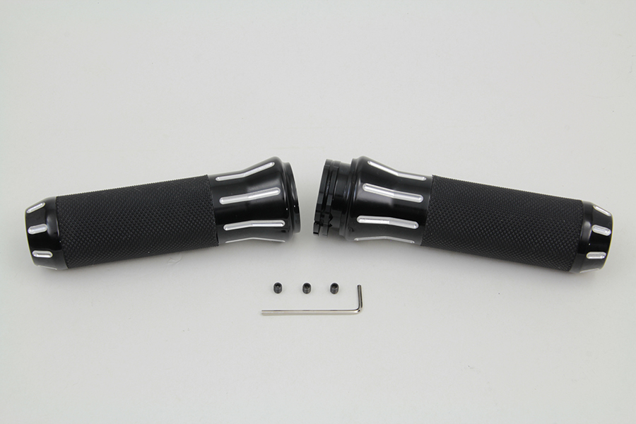 Black FXD 1982-2015 Stealth Tone Grip Set with Black End Caps