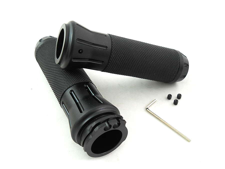Black 1982-2015 Models Grip Set with Black End Caps