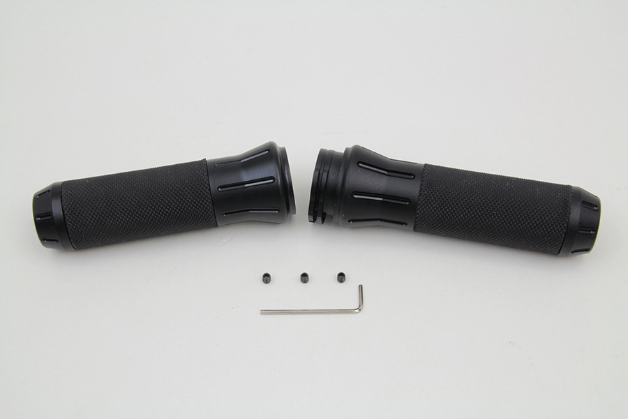 Black 1982-2015 Models Grip Set with Black End Caps