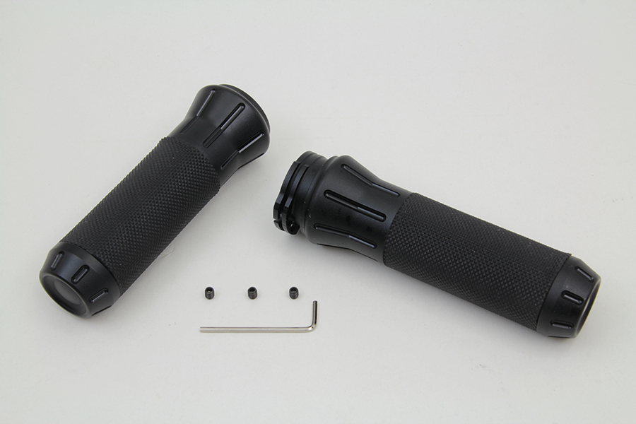 Black 1982-2015 Models Grip Set with Black End Caps