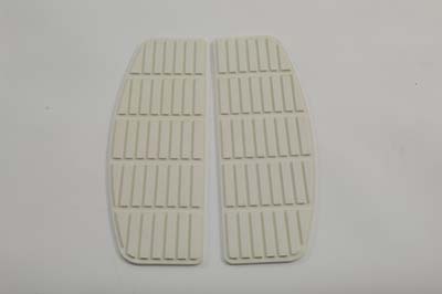 White Rubber Floorboards Mat for 1966-up Harley Big Twin