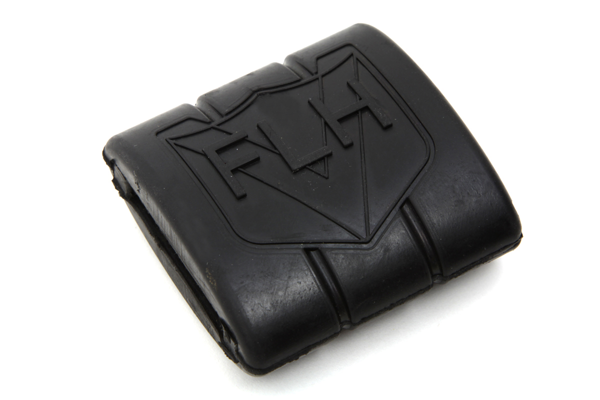 Black Brake Pedal Pad With FLH Logo for 1936-1984 Big Twins