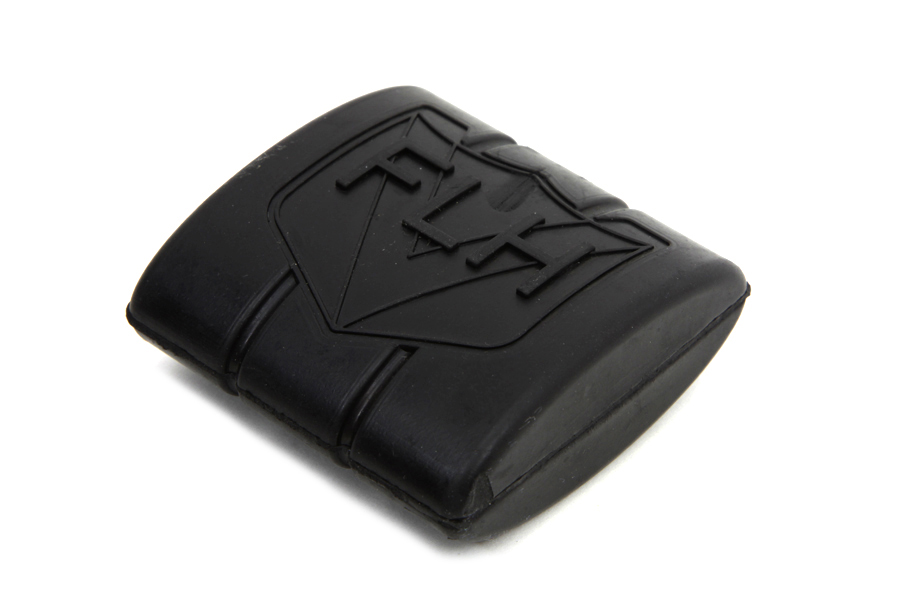 Black Brake Pedal Pad With FLH Logo for 1936-1984 Big Twins