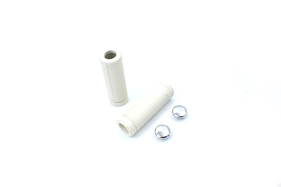 Stock Style White Grip Set for 1974-UP Harley Big Twin & XL Sportster