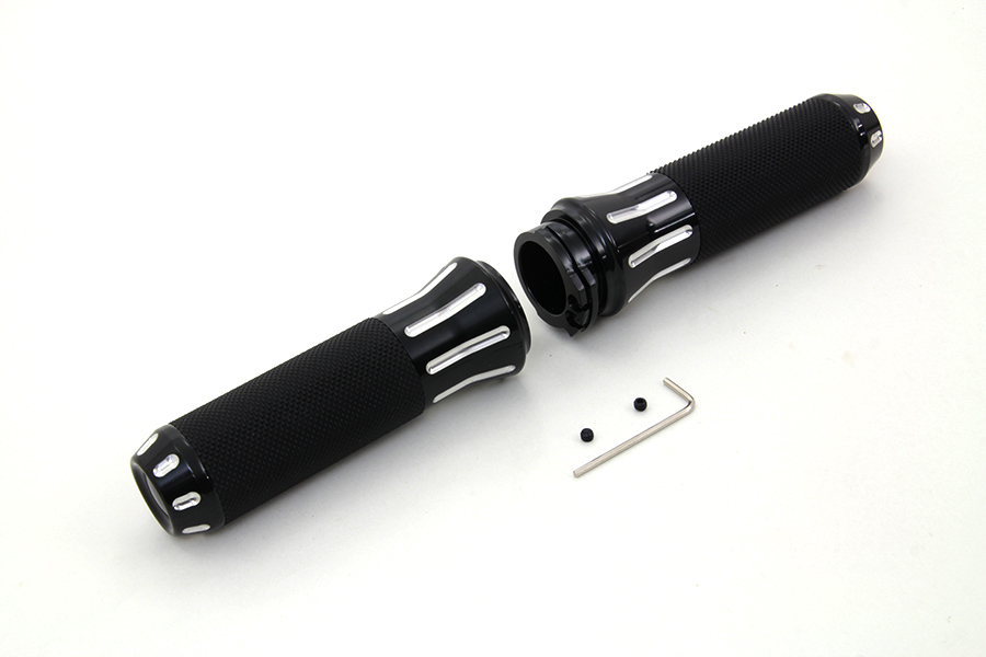 Black Cobra Style Handlebar Grip Set for 1971-UP Models