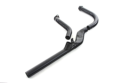 Black 2 into 1 Exhaust Header Set for Harley FL 1966-1969