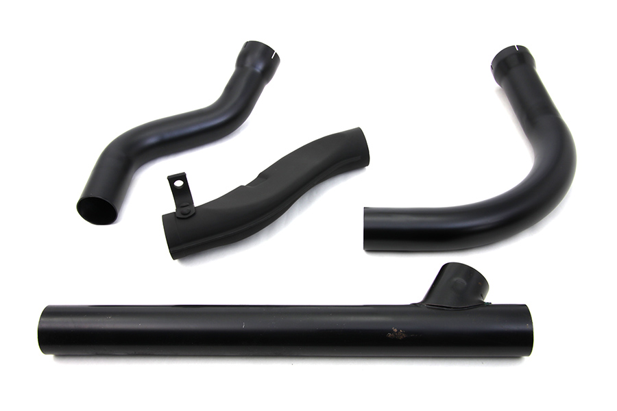 FL 1958-1964 Panhead Exhaust Header Set Black