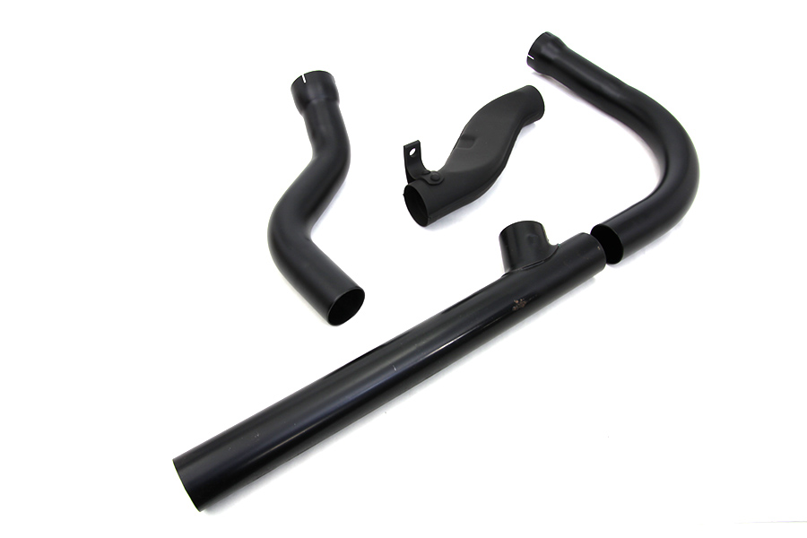 FL 1958-1964 Panhead Exhaust Header Set Black