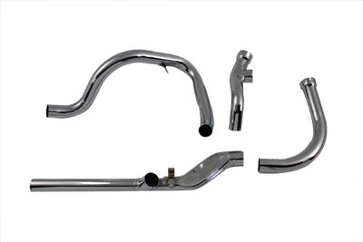 Replica Dual Crossover Chrome Exhaust System for FL 1965 Harley