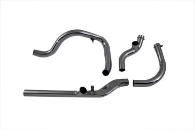 Replica Dual Crossover Chrome Exhaust System FL 1966-69 Harley