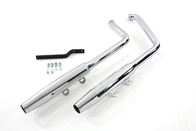 Chrome Tapered Mufflers Pipes for 2000-06 FLSTF-FXSTD Harley