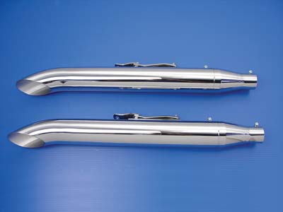 Chrome 30 inch Turnout Mufflers for Harley FLH Electra-Glide