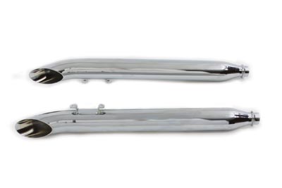 Chrome Paughco 31 in. Turnout Mufflers for 1985-1994 FLT Big Twin