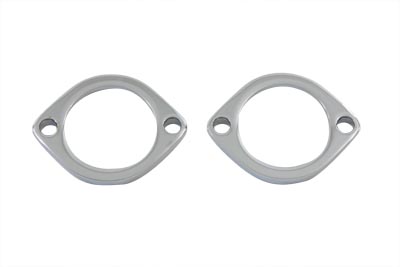 Chrome Exhaust Pipe Port Flanges for 1984-up Big Twin & XL