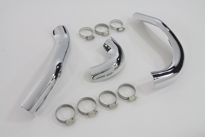 Dual Exhaust Pipe Heat Shield Set for FLT 1980-83 Harley Touring