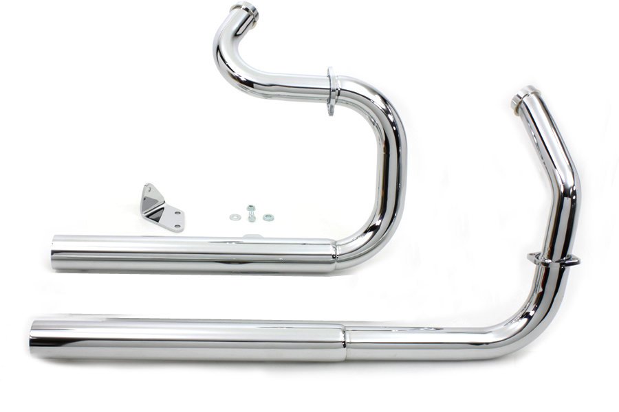 Chrome Straight Cut Side Pipes for Harley 2004-06 XL Sportster