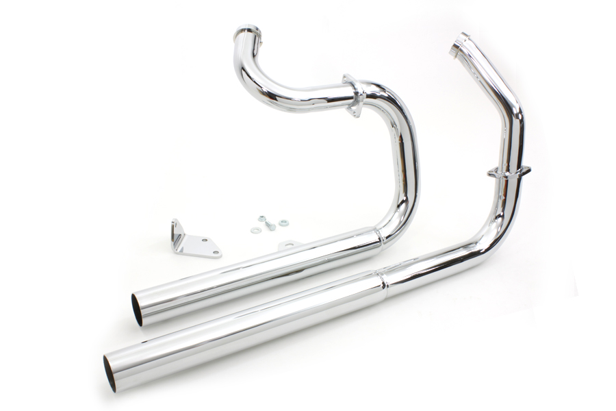Chrome Straight Cut Side Pipes for Harley 2004-06 XL Sportster
