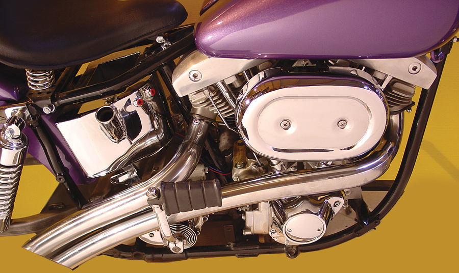 Chrome Curved Exhaust Drag Pipe Set for Harley FX 1971-1984