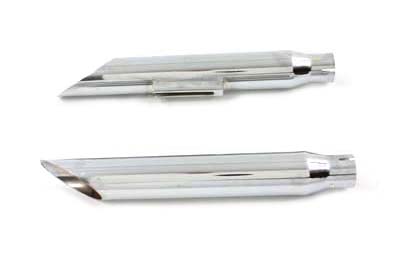 Chrome Baloney Slice Slip-On Muffler for 2 1/2 in. Pipes Big Twin & XL
