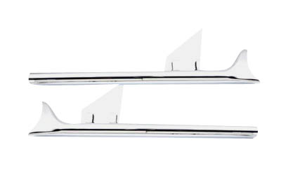 Chrome 33 in. Straight Pipe Fishtail Tip for 1995-up FLT Big Twin