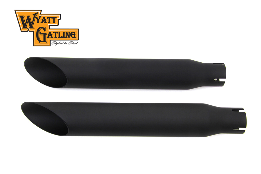Wyatt Gatling Black XL 1980-2003 Slash Slip-On Muffler Set