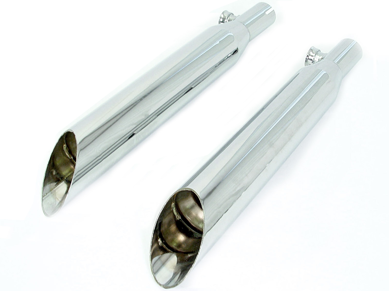 Chrome 3\" Slip-On Slash Down Muffler Set for XL 2007-2013