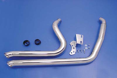 Chrome Side Sweep Exhaust Pipe Set 1991-2005 Harley FXD-FXDWG