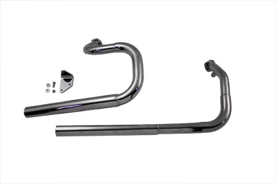 Chrome Side by Side Straight Cut Drag Pipe Set for XL 2007-UP Harley