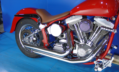 Monster Down Slash Drag Pipe Set for 1984-2006 Harley FXST