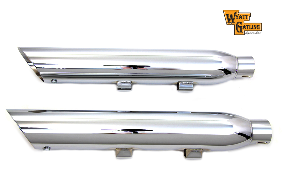 Wyatt Gatling XL 2014-UP Chrome Slash Muffler Set