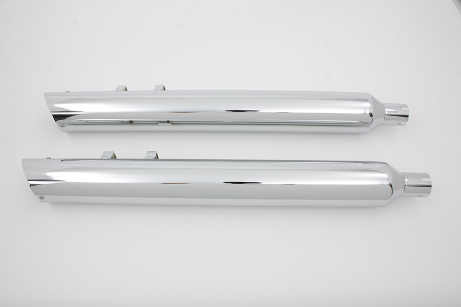 Chrome Slash Down Muffler Set for FLT 1995-UP Harley Touring