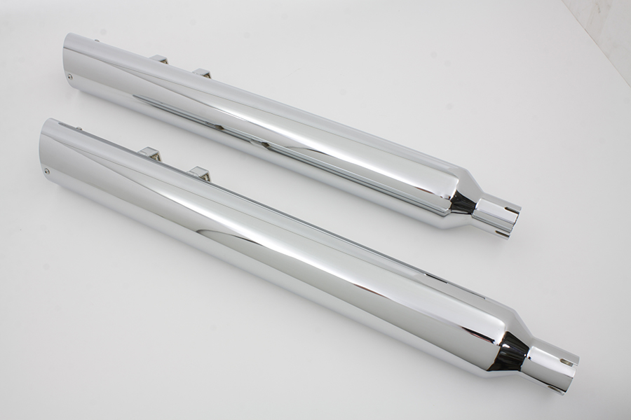 Chrome Slash Down Muffler Set for FLT 1995-UP Harley Touring