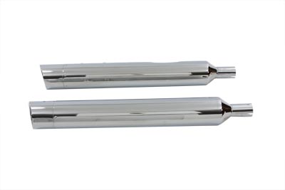 Chrome 4" Slash Muffler Set for Harley 1995-up FLT Touring