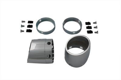 Slash Style BILLET End Cap Set Fits 3.5 in. Outside Diameter