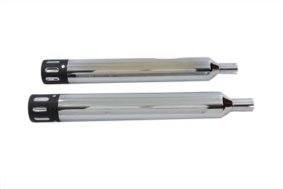Chrome Muffler Set W/ Revolver Tips for FLT 1995-UP Harley