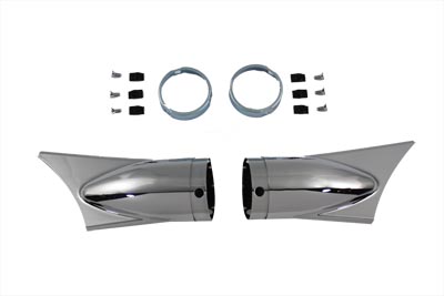 Chrome Shark Style Tips For Stock 3-1/2 inch Mufflers