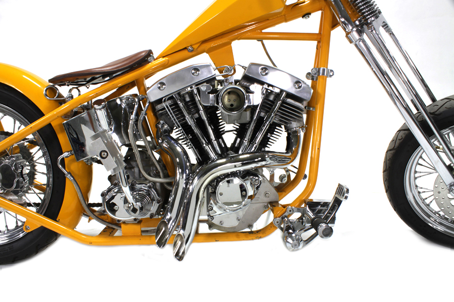 Chrome Wyatt Gatling Down Draft Drag Pipes for FL & FX 1970-1984