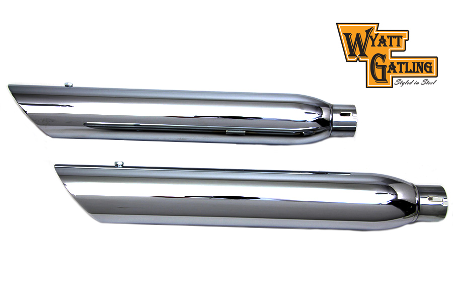 Wyatt Gatling, XL 2014-UP Chrome Side Slash Muffler Set