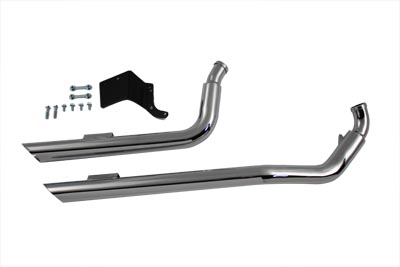 Chrome Sweeper Exhaust Pipe Set for 1991-up Harley FXD Dyna