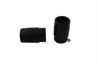 Black 1 3/4 in. Tips for Straight Pipe Exhausts Harley & Customs
