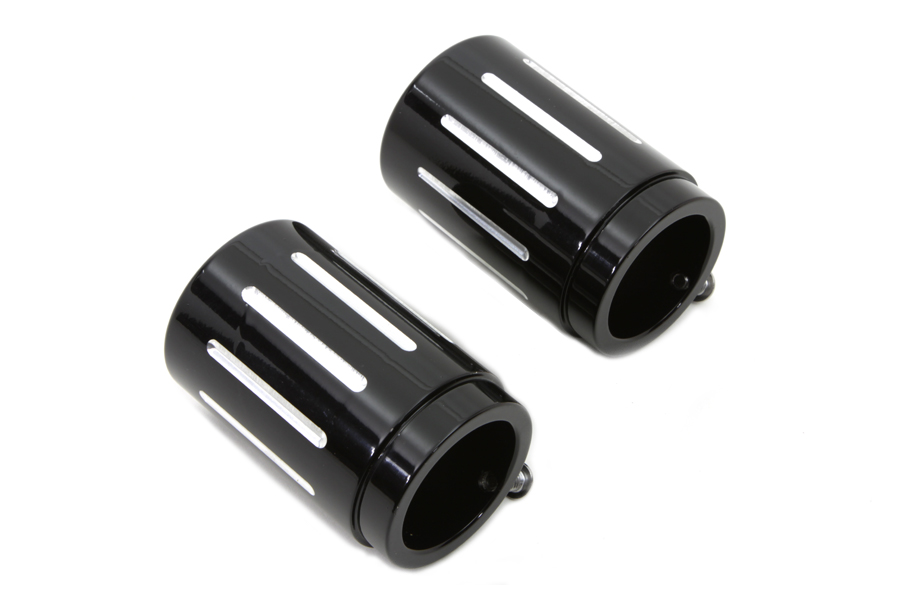 Black Ball Milled Tips for 2-1/4" Straight Pipe Exhausts