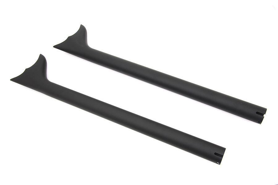Black 32" Fishtail Straight Muffler Set for 1-3/4" Pipes