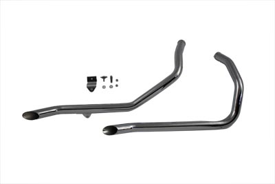 Chrome Slash Cut Exhaust Drag Pipe Set for XL 1986-2003