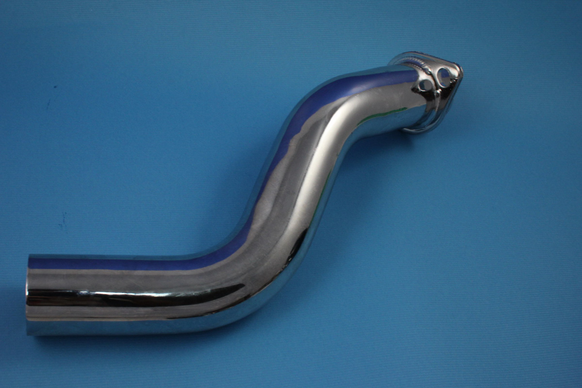 Chrome FLH 1966-1969 Rear Cylinder Exhaust Pipe