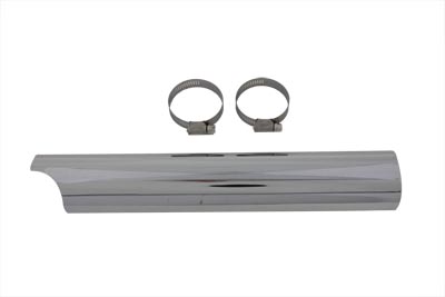 Chrome 14 in. Lower Y Exhaust Heat Shield for FL 1970-1984