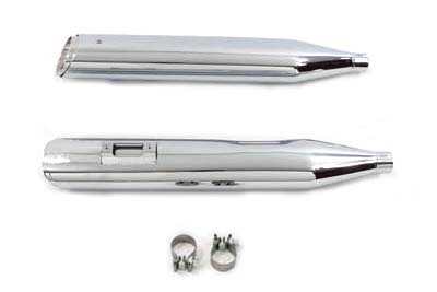 FLT 1995-UP V&H Twin Slash Slip-On Mufflers Oval