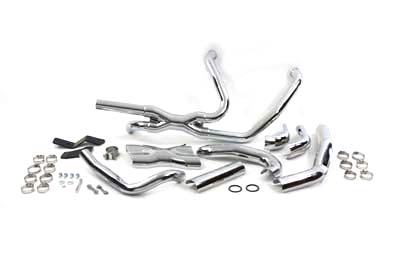 Chrome V&H Power Dual Exhaust Header Pipes for 2009 Touring