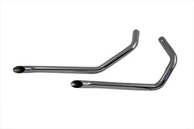 Chrome 34 in. Goose 1 3/4 in. Drag Pipes for Harley XL Sportster