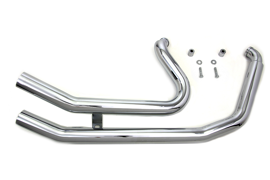 Chrome FXST 1984-2006 Exhaust Drag Pipe Set Dragsta Style