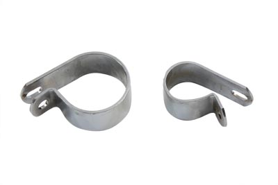 Chrome Front Exhaust Clamp Set for 1936-69 Harley FL Big Twins